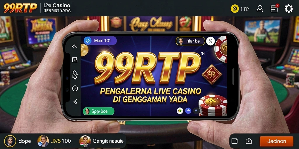 Tampilan gameplay Live Casino 99RTP dengan dealer langsung dan interaksi nyata.