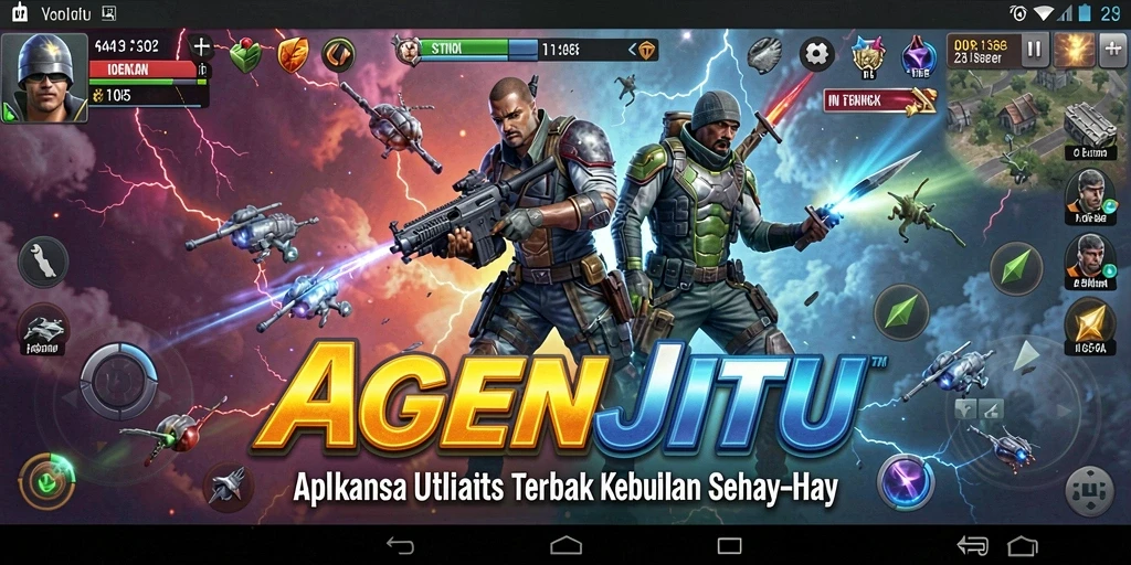 Tampilan utama aplikasi AGENJITU dengan fitur utilitas