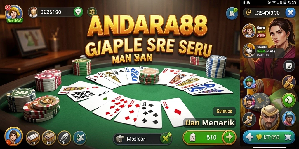 Screenshot gameplay ANDARA88 dengan suasana seru Gaple.