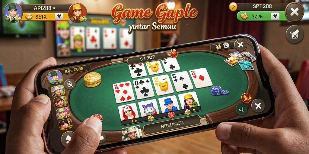 Tampilan menarik gameplay Gaple di API288.