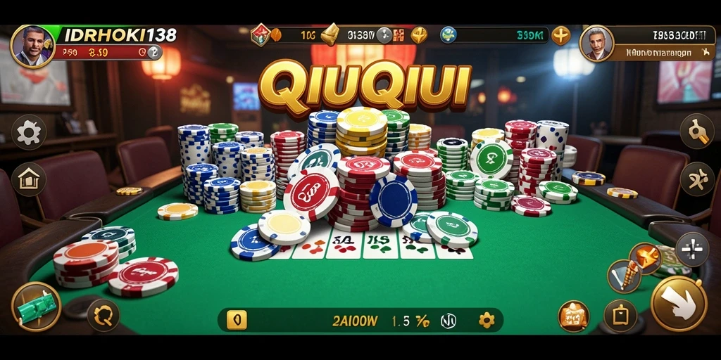 Tampilan gameplay menegangkan dalam IDRHOKI138 QiuQiu.