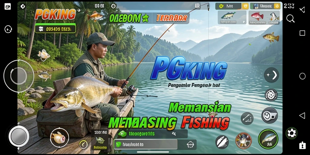 Screenshot PGKING menampilkan pengalaman memancing yang seru dan grafis yang indah.