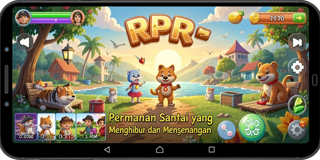 Screenshot gameplay RPRR menampilkan keseruan dalam memainkan berbagai mini game.