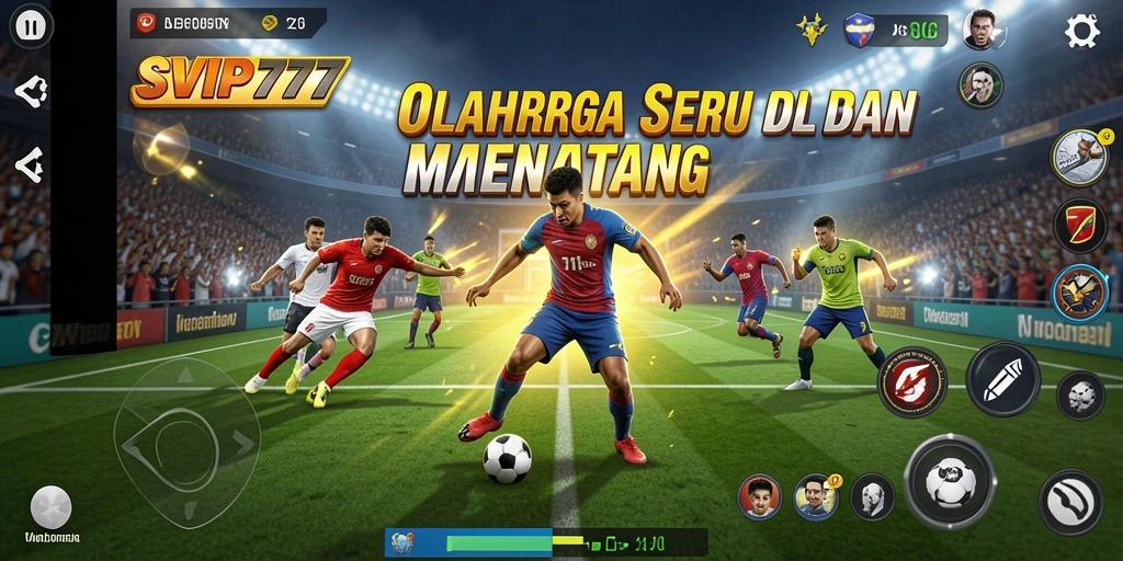 Tangkapan layar utama SVIP777 yang menunjukkan aksi permainan olahraga.
