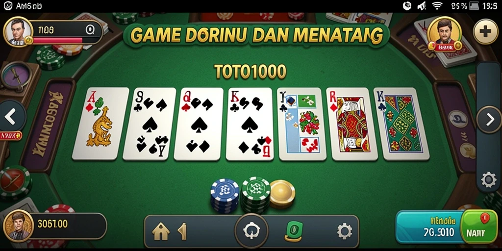 Tampilan permainan TOTO1000 yang seru dan menantang.