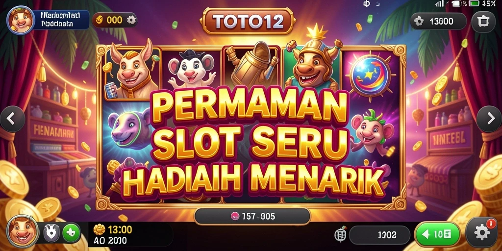 Tampilan utama gameplay TOTO12 dengan mesin slot yang menarik.